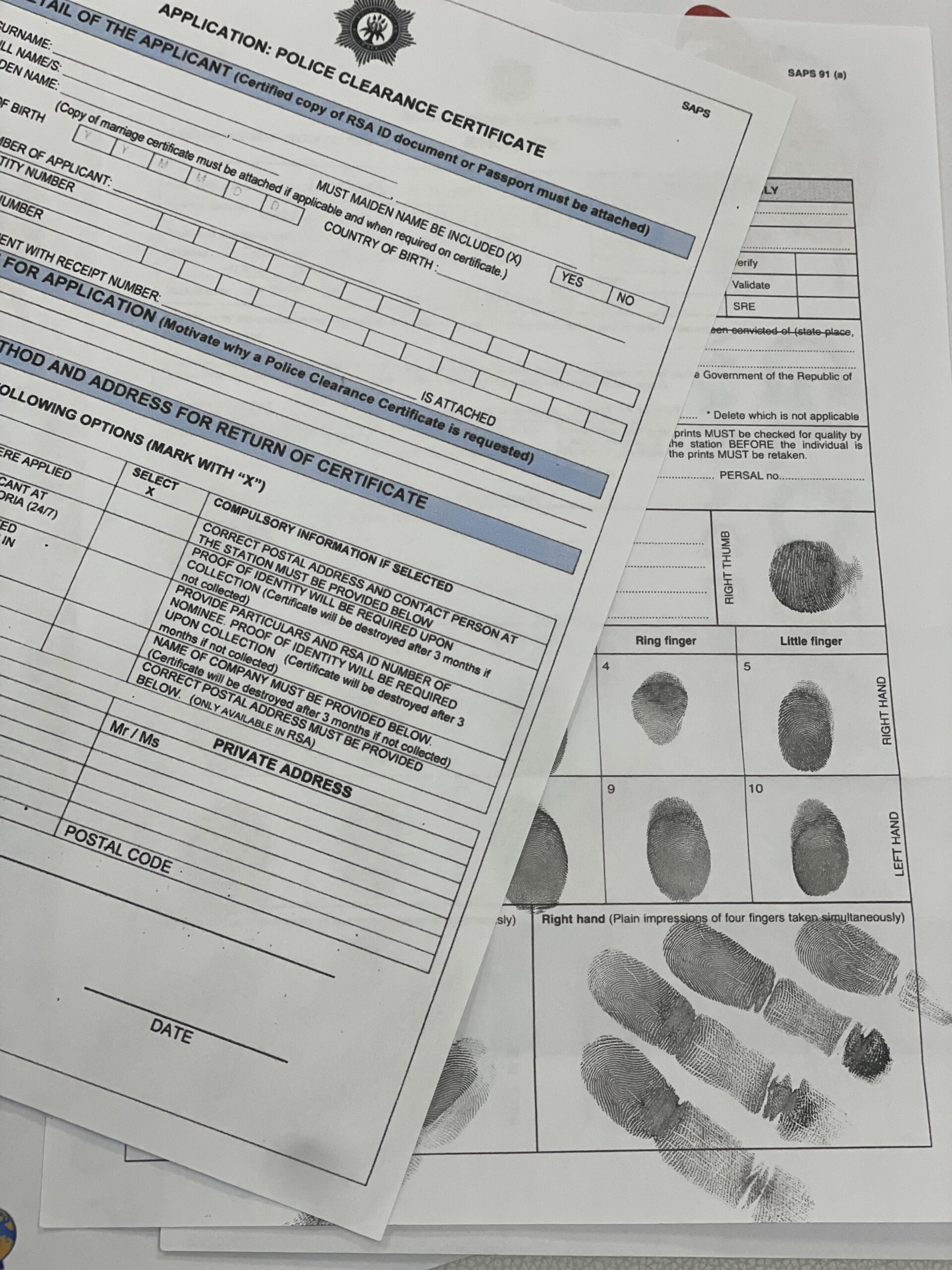 Urgent Police Clearance Certificate