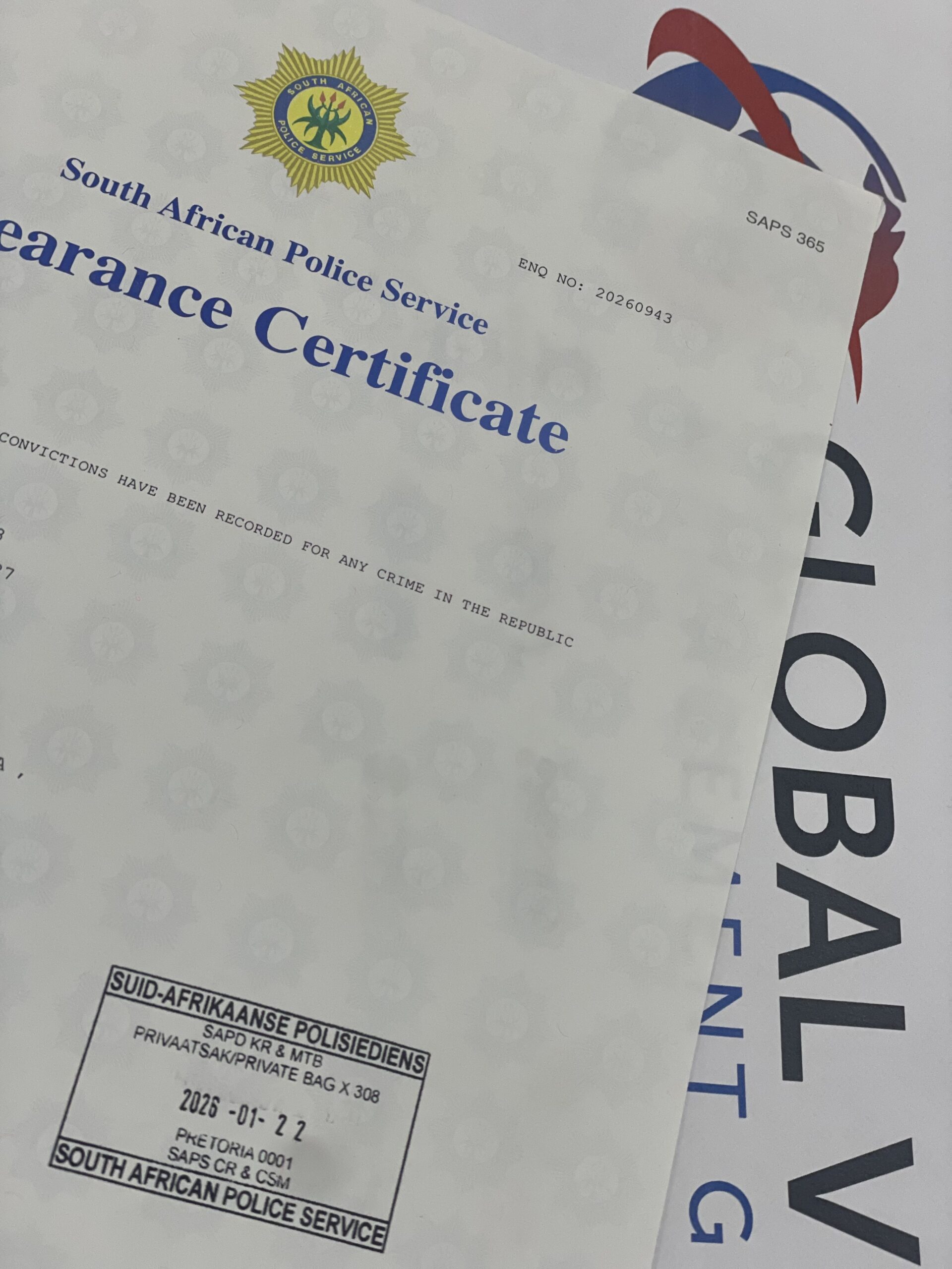 Urgent Police Clearance Certificate